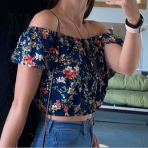 Off the shoulder crop top
